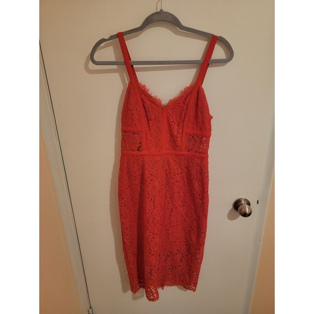 Express dress Womens size 4 Coral Strappy Wedding Prom Event Party Cocktail Y2K